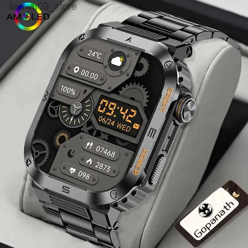 Relojes de pulsera Reloj inteligente militar resistente y duradero Ip68 Impermeable 2.01 '' Pantalla HD Reloj inteligente de voz Bluetooth para Android IOS XIAOMIQ231123