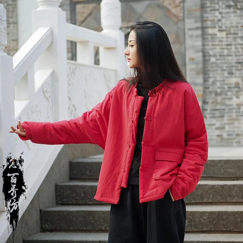Traditional chinese top padded jacket