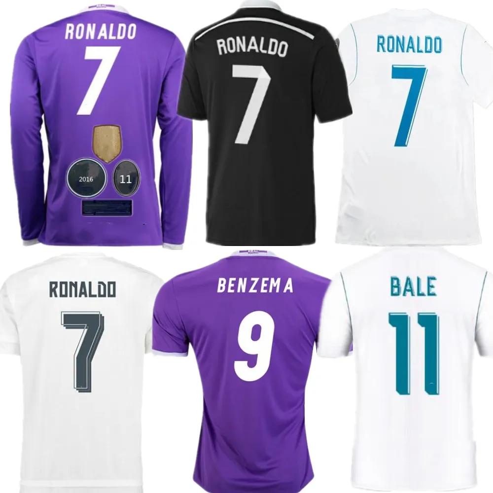 UCL Final Retro Soccer Jerseys RONALDO 14 15 16 17 18 Real Madrids Vintage Jersey BENZEMA Classic Football BALE Kit