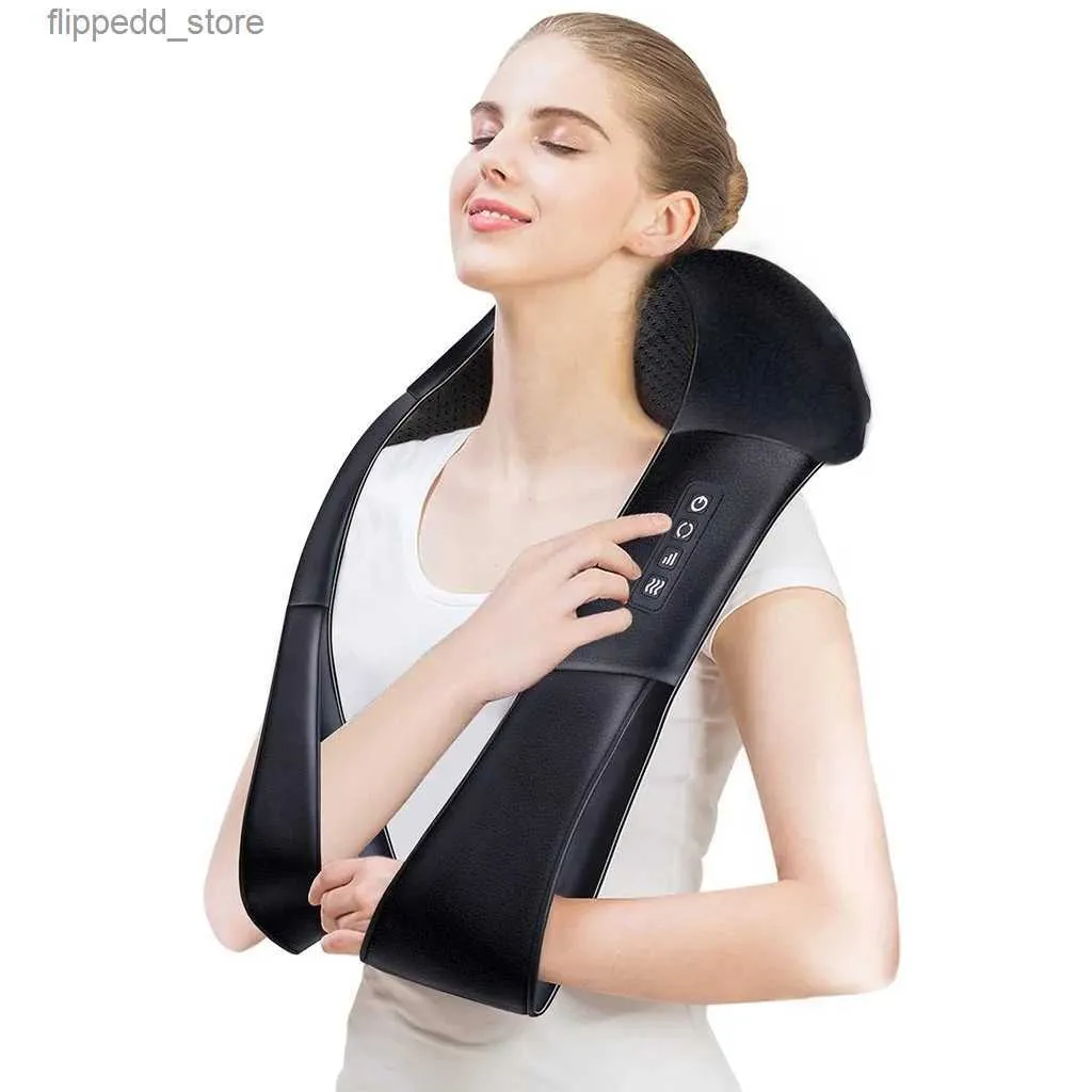 Massaging Neck Pillowws Hot Sale Back Massager with Heat Deep Tissue 3D Kneading Pillow Massager for Parents Friends Gift Neck Shoulder Q231123