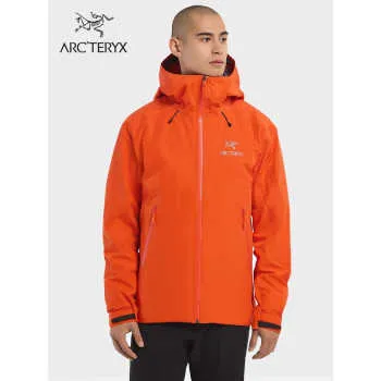 Designer Apparel Arcterys Jackets Men's Outerwear Jackets Outdoor Clothing Beta T Gore-Tex Charge Jersey Phenom/Feno Orange WN-35DR