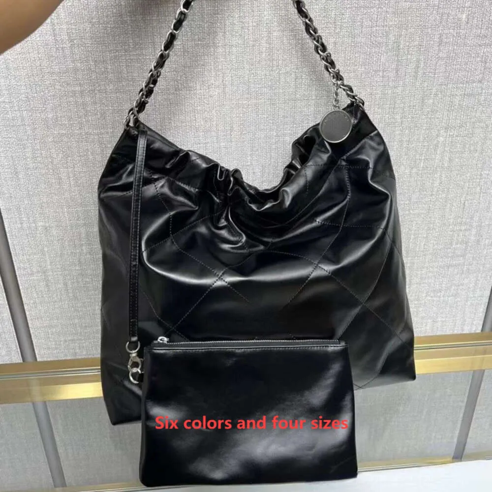 Klassische schwarze silberne 22-Tasche Damen-Umhängetaschen Luxus-Designer-Tasche Damen-Einkaufstasche Lederhandtasche Diamant-karierte Kettentasche