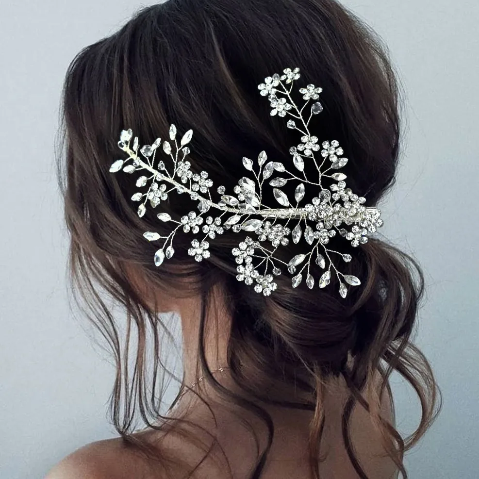 NWOT Formal Sparkly Hairpiece Amazon.com : Latious Crystal Wedding Hair Comb Silver  main image 2