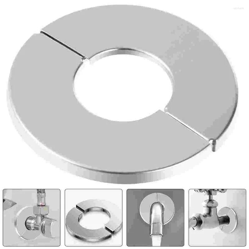 Kitchen Faucets 2 Pcs Stainless Steel Decorative Cover Shower Flange Replacement Slap On Hole Cap For Orifice Plate Pipe Plumbing