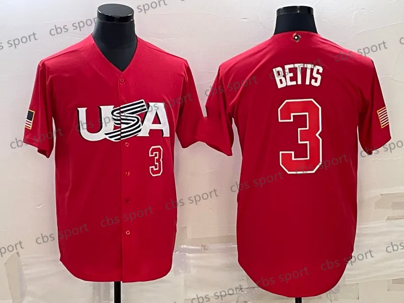 Team USA 2023 WBC Baseball Jerseys 27 Mike Trout Nolan Arenado Pete