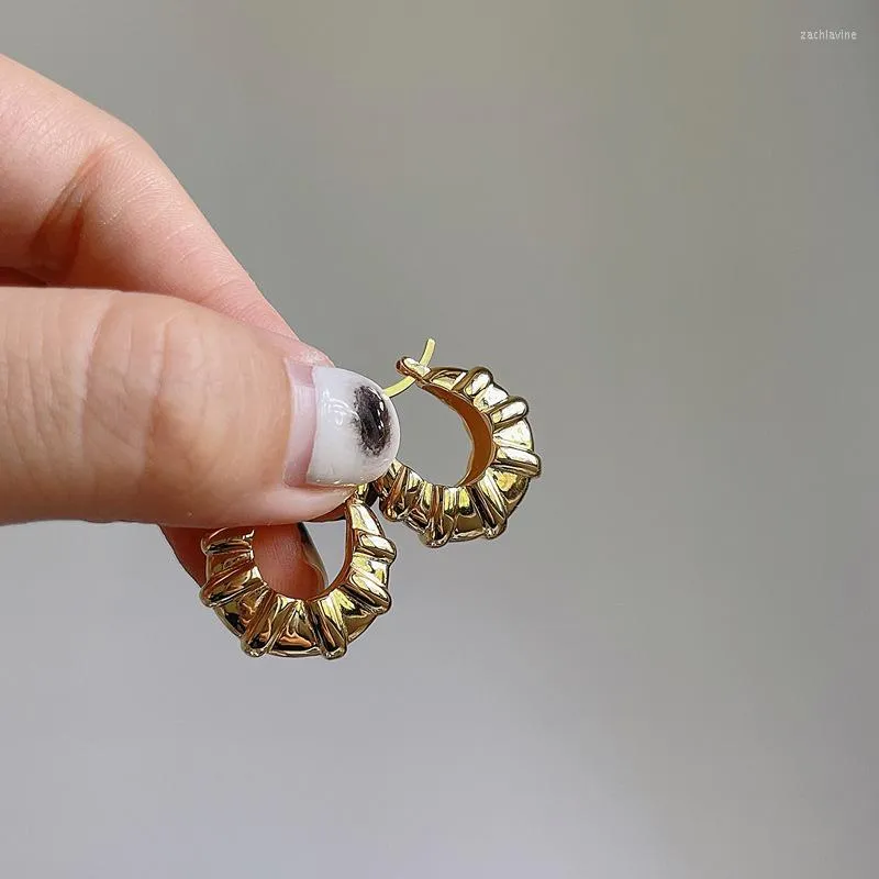 Boucles d'oreilles créoles Silvology 925 Sterling Silver Croissant Épais Dames Esthétique À La Mode Déclaration Corée Designer Bijoux