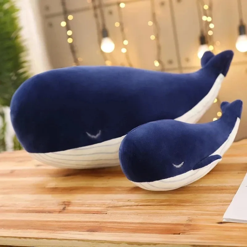 Plush Dolls 25cm Cartoon Soft Little Blue Whale Plush Toys Stuffed Sea Animals Pillow Lovely Fish Dolphin Dolls for Girls Kids Birthday Gift 231122