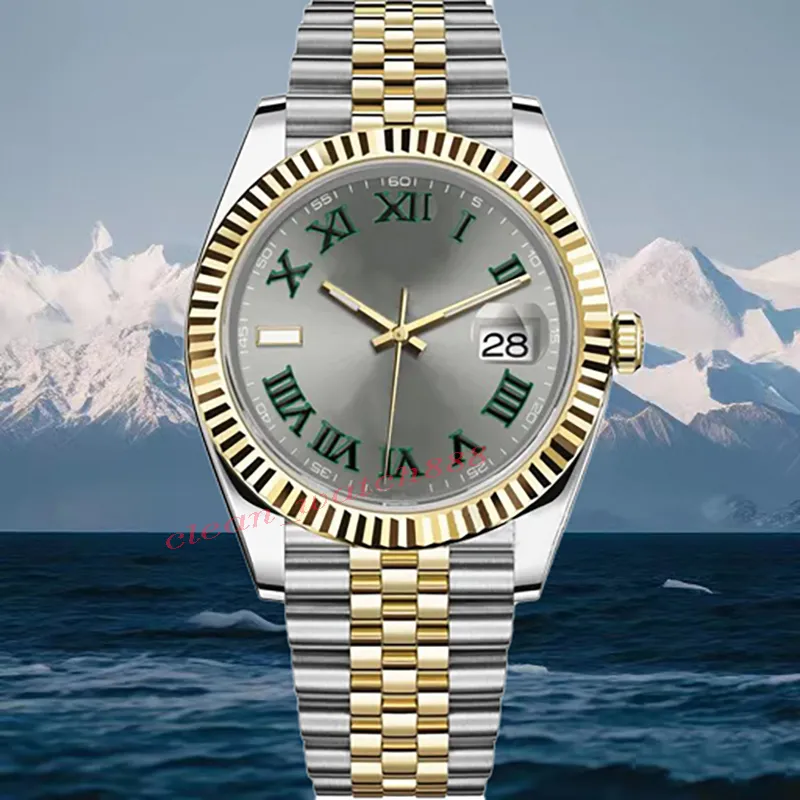 Relógios de marca Relógio Designer Relógio de Luxo Dupla Cor Moda Relógio 41MM Masculino Relógio Esportivo Mecânico Automático Feminino 31MM Relógio Clássico Pulseira de Aço Inoxidável-L