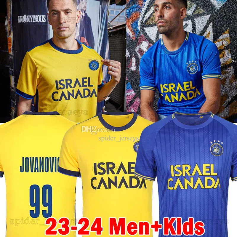 23 24 Maccabi Tel Aviv Futbol Formaları 2023 2024 Tal Ben Haim Matan Hozez Dor David Turgeman Eran Zahavi Futbol Gömlekleri Cohen Almog Guiagon Cohen Glazer Erkek Üniformaları
