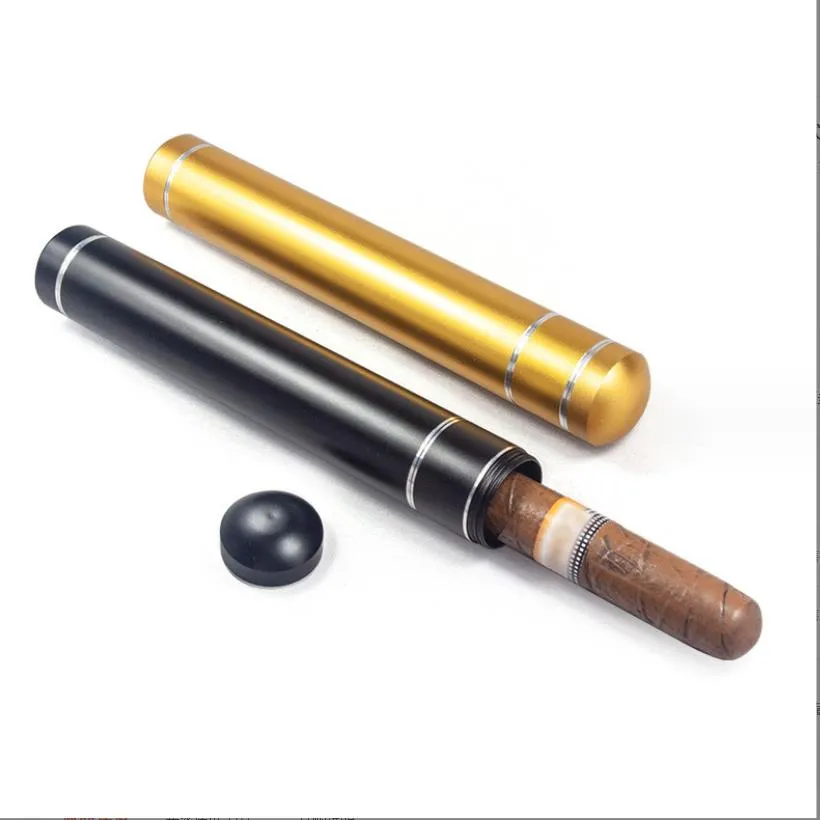 Smoking Pipes High quality metal aluminum alloy cigar moisturizing tube, cigar storage tube, sealing tube, portable pipe tool