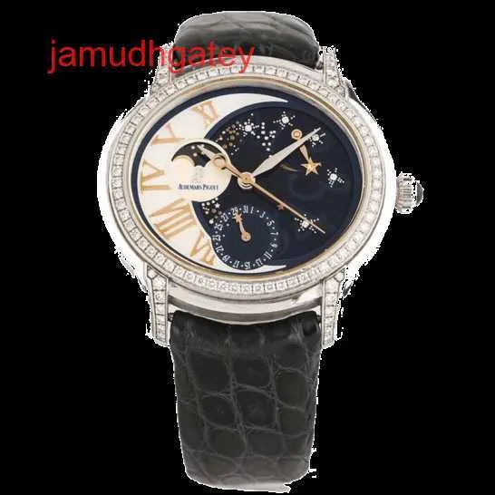 Ap Swiss Luxury Watch Millennium Series Automatic 18k Platinum Diamond Studded Women's Watch Luxury Watch Leisure Business Swiss Watch 77315bc Zz D007su.01