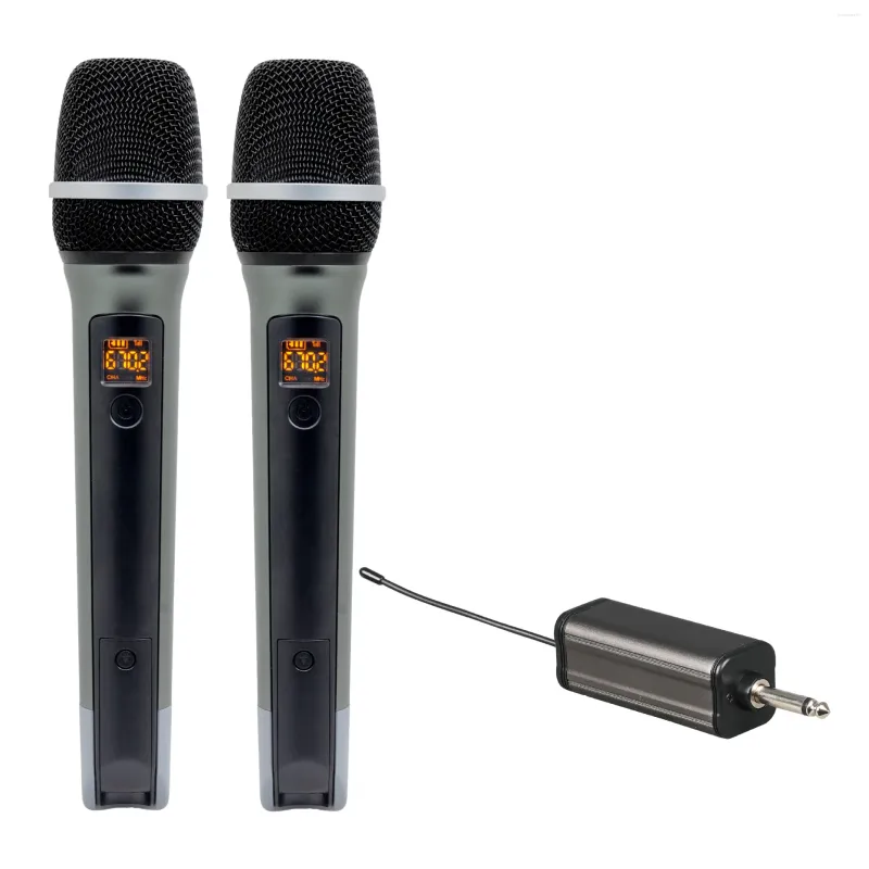 Wireless UHF Metal Handheld Dynamic Music Microphone System With