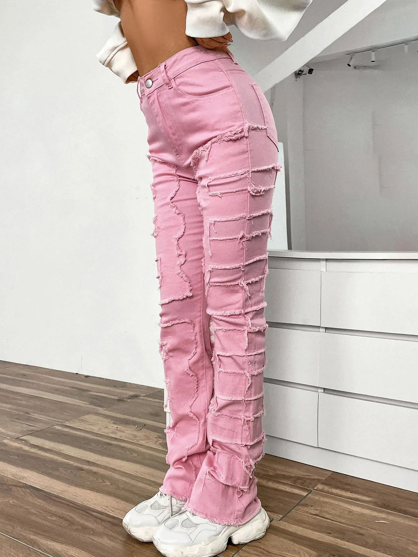 Regular Ladies Roma Pink Jeans, Elastic at Rs 375/piece in New Delhi | ID:  2852548112462