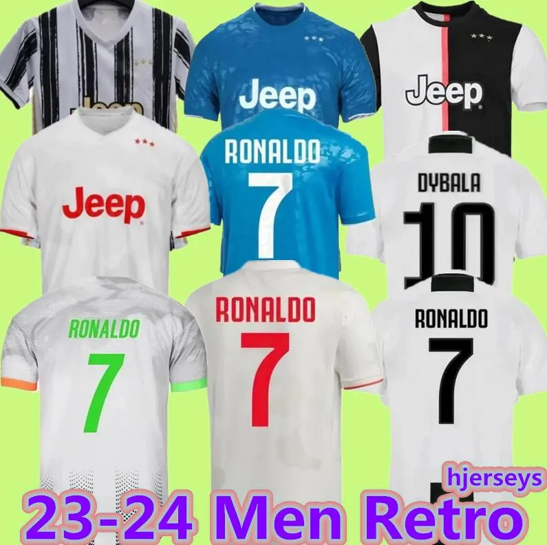 Juve 18 19 20 21 Ronaldo Chiellini Dybala Voetbalshirts 2018 2019 2020 2021 de Ligt Matuidi Bonucci D. Costa Bernardeschi Pjanic Voetbal mannen Shirt