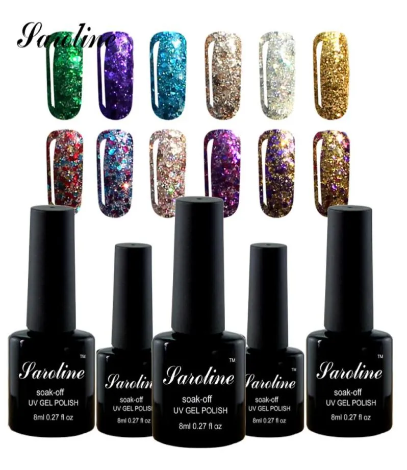 Wholesaroline diamante glitter uv gel de unhas permanente vernis um ongle gel de unhas mais rápido primer 8ml entrega rápida barato9609015