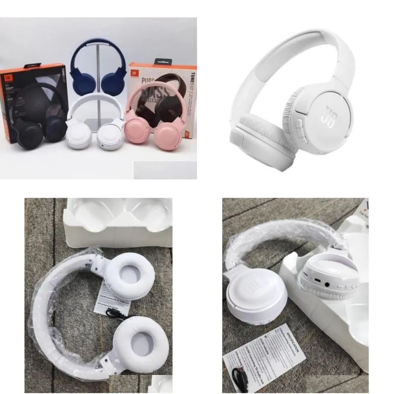 Tune 510BT Wireless Bluetooth On Ear Headphones JBLS Tune 510BT Adjustable earphone Black White Silver Blue Optional