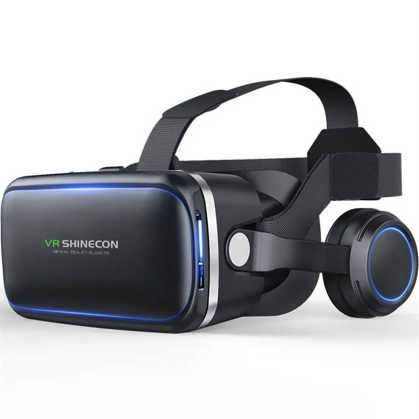 VR -glasögon 3D Virtual Reality G04E Game Console Headset Mobiltelefon Stereo Movie Digital2554