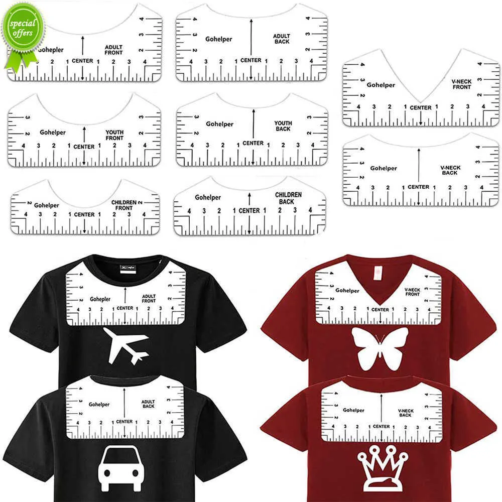 TSHIRT RULER GUIDE - 8 PIECE SET