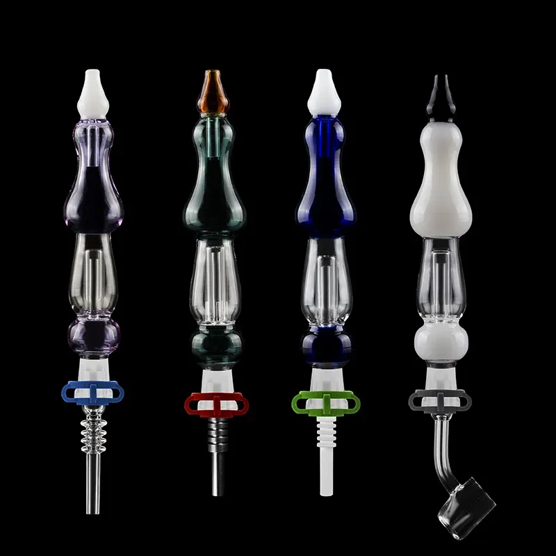Newest 14mm Colorful Portable NC Kit Small Dab Rigs With Quartz Nail Dabber Dish Glass Water bong Pipes For Smoking