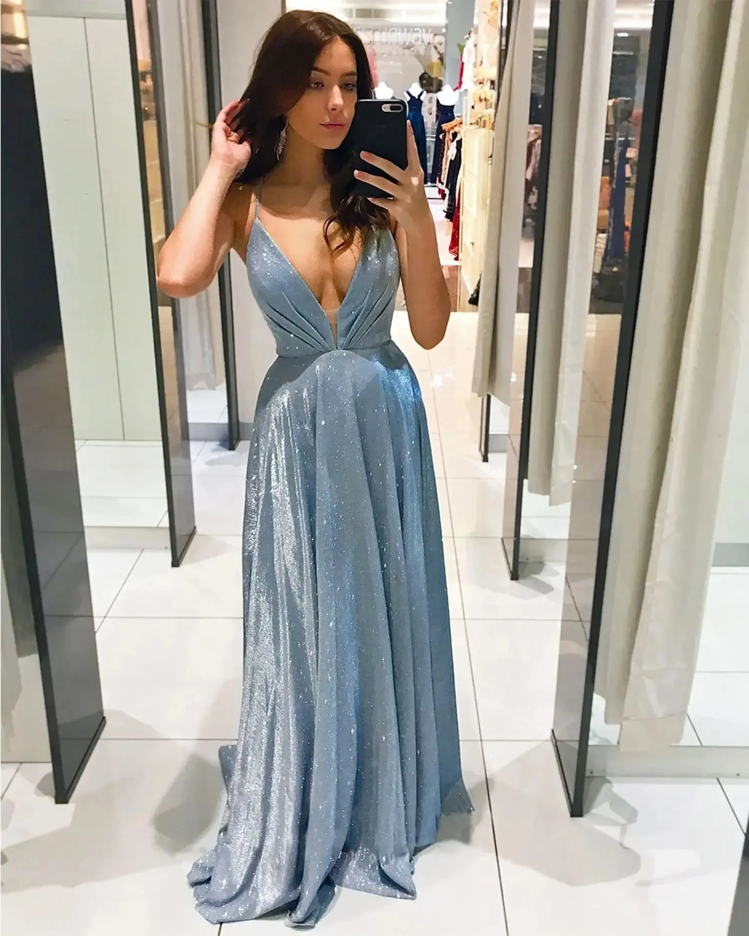 a line dress singapore Silk V-Neck Mini Dress