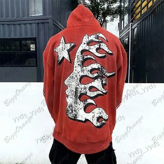 Herrtröjor tröjor röd högkvalitativ hoodie mask porträtt tryckt tröja street fritid tröja mäns anime haiku kvinnors tröja y2k topp t231123