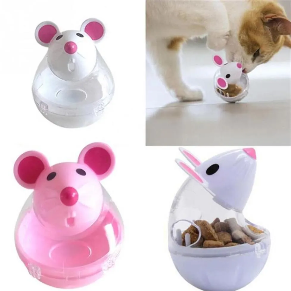 Pet Dog Fun Bowl Feeder Chat Alimentation Jouets Animaux Tumbler Fuite Alimentaire Ball Pet Training Exercice Fun Bowl Cat Tumbler Feeder 2 Colors269Q