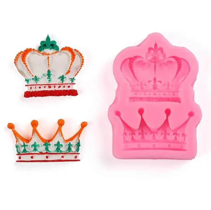 Royal Crown Silicone Fandont Stampi Gel di silice Corone Stampi per cioccolato Stampo per caramelle Strumenti per decorare torte Tinta unita dh97