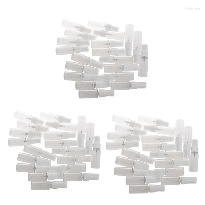 Storage Bottles A06I 60 Packs Of Clear Plastic Fine Mist Spray Bottle 20Ml For Essential Oils Travel Perfumes And More