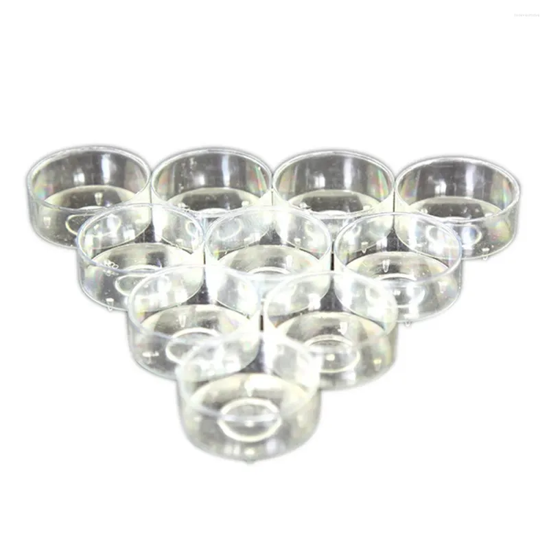 Bougeoirs Sewacc Tasse en plastique faisant des moules 100 pièces tasses à bougies chauffe-plat récipients de cire vides clairs