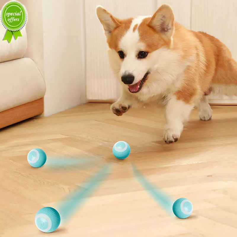 Nieuwe Elektrische Hond Speelgoed Auto Rollende Bal Slimme Hond Bal Speelgoed Grappig Zelfbewegende Puppy Spelletjes Speelgoed Huisdier indoor Interactieve Play Supply