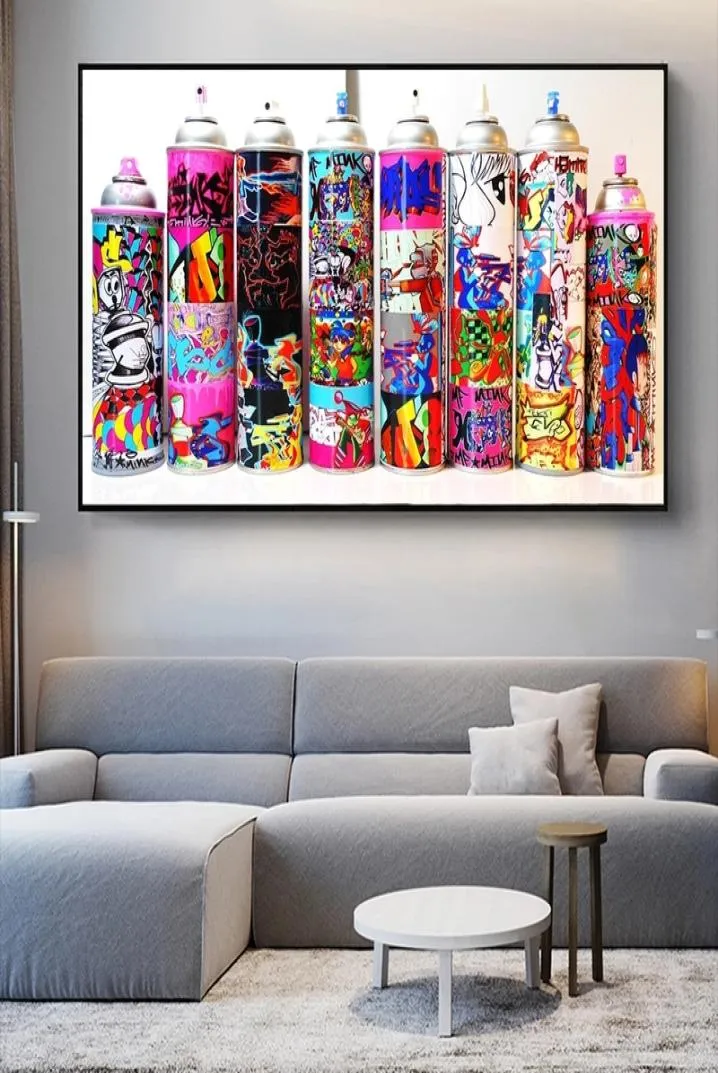 Graffiti Art of Spray Can Collection Canvas Paintings On the Wall Art Posters And Prints Street Art Pictures Home Decor Cuadros1708016