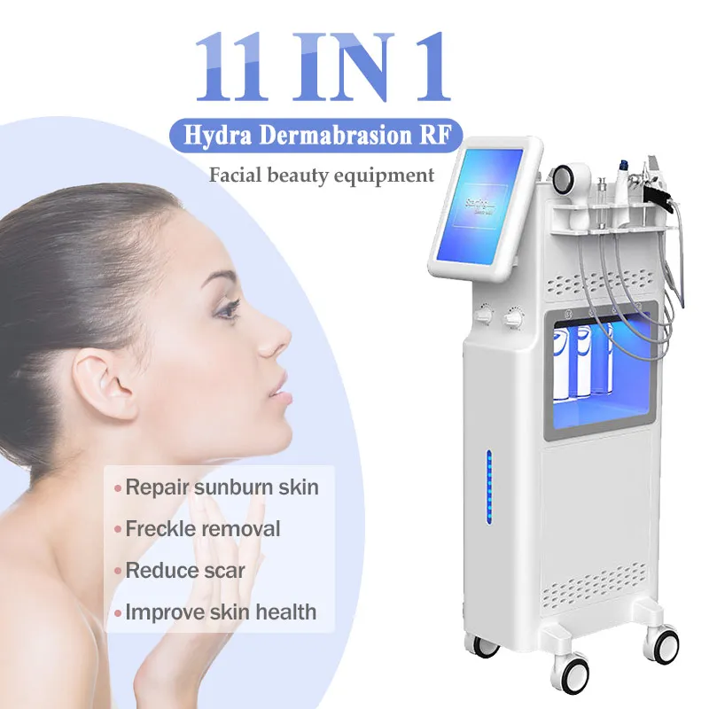 Multifunctional Oxygen Jet Peel Hydro dermabrasion Facial Cleaning Skin Rejuvenation Beauty Machine Rf Microneedle Fractional Skin Care Acne Treatment Device
