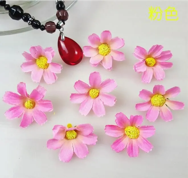 Artificial Gerbera Daisy 3cm Double petals Silk Flowers Heads For DIY Party Wedding Decoration HJIA200