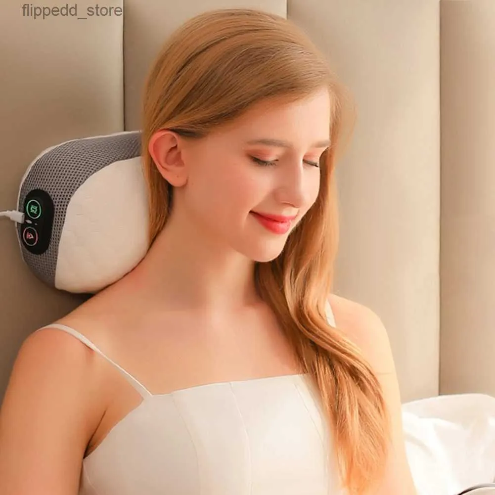 Massera nackkuddar Hot Compress Massage Pillow For Neck Smart Temperaturkontroll Midja Massager Present till födelsedag Q231123