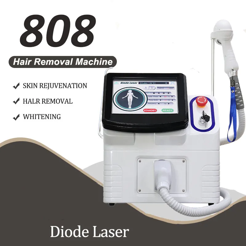 High Performance Portable Hårborttagning Depilation 808nm Diode Lasermaskin smärtfritt depilerande hårborttagare Skin åtdragande salong