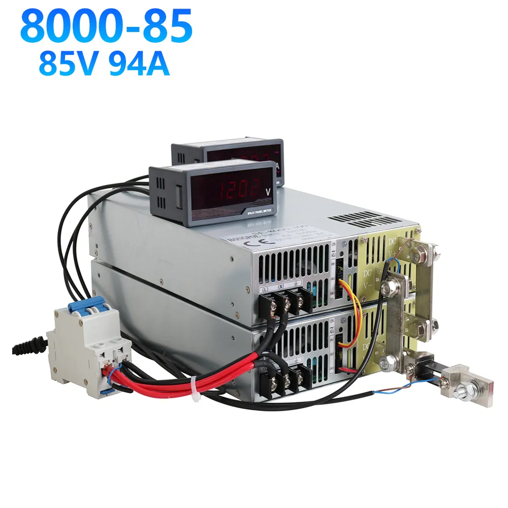 HONGPOE 8000W 94A 85V電源変圧器0-5Vアナログ信号制御0-85V調整可能な電源85V 94A SE-8000-85 110VAC/220VAC/380VAC入力