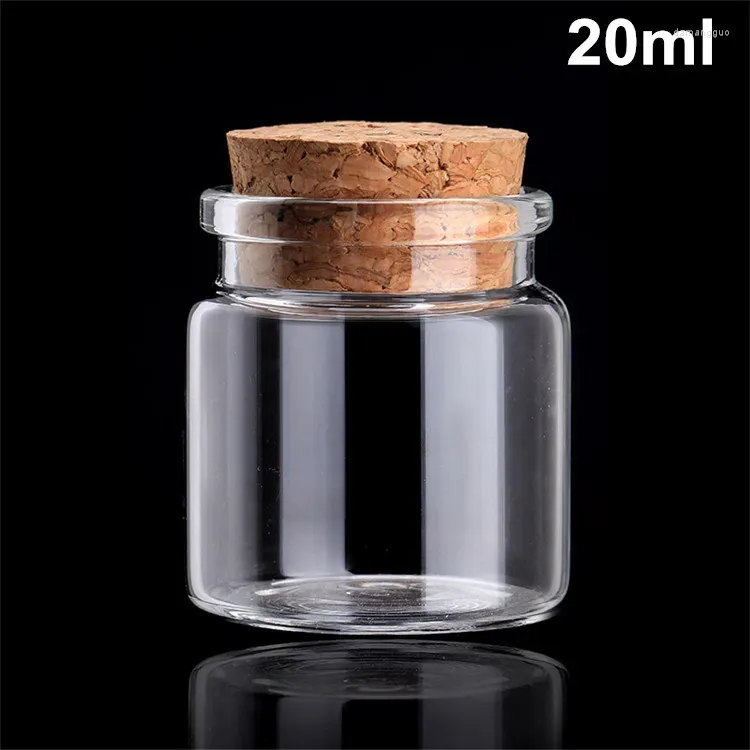 Storage Bottles 60 X 20ml Cute Transparent Glass With Cork Stopper Empty DIY Gift Jars Crafts Factory Wholesale