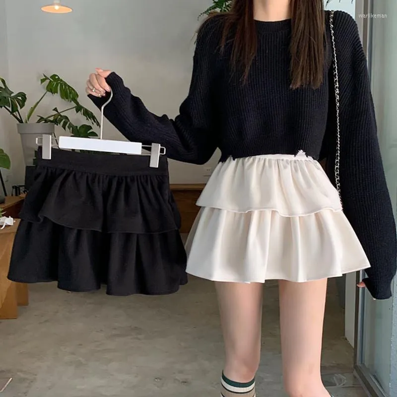 Spódnice Koreańska spódnica mody dla kobiet Y2K 2023 Preppy Style Summer Short A Line Mini Folds Puszysta japońska szkoła