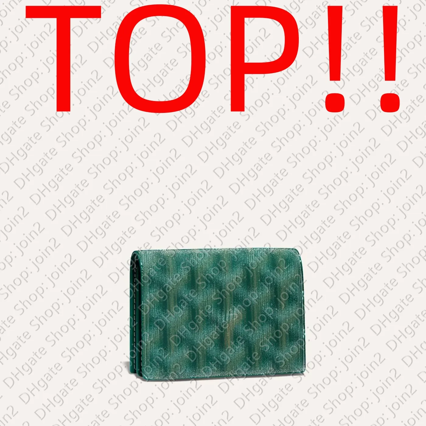 Portafogli Top.VERDE.Malesherbes.Portafoglio di carta Organizzatore tascabile Organizzatore Designer borsetta borsetta Hobo Clutch Clutch TOTE BAM POCHETTE ACCESTOIRES