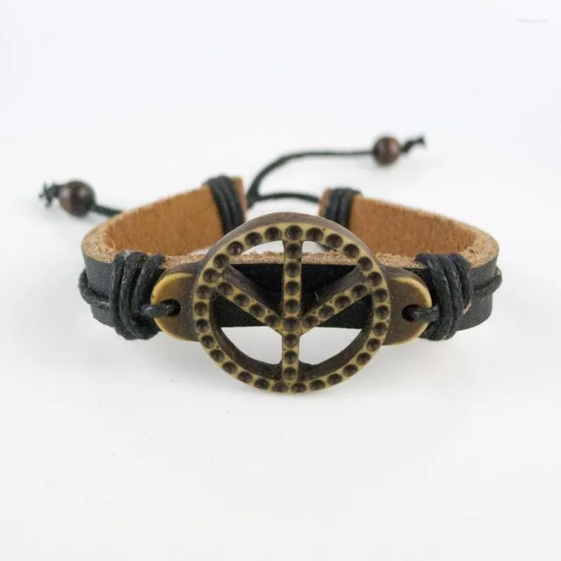 Bracciale in pelle da uomo Strand Limitazione Yak Bone Material Art Bracciali vintage per uomo # GZ511