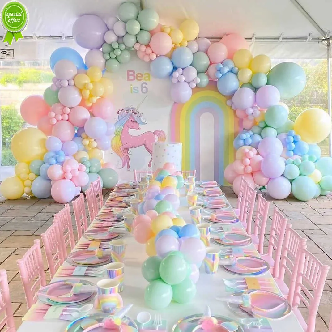 Nouveau 20/50 pcs Macaron Latex Ballons De Mariage Fête D'anniversaire Décoration Coloré Pastel Bonbons Arc-En-Air Globos Baby Shower Favor