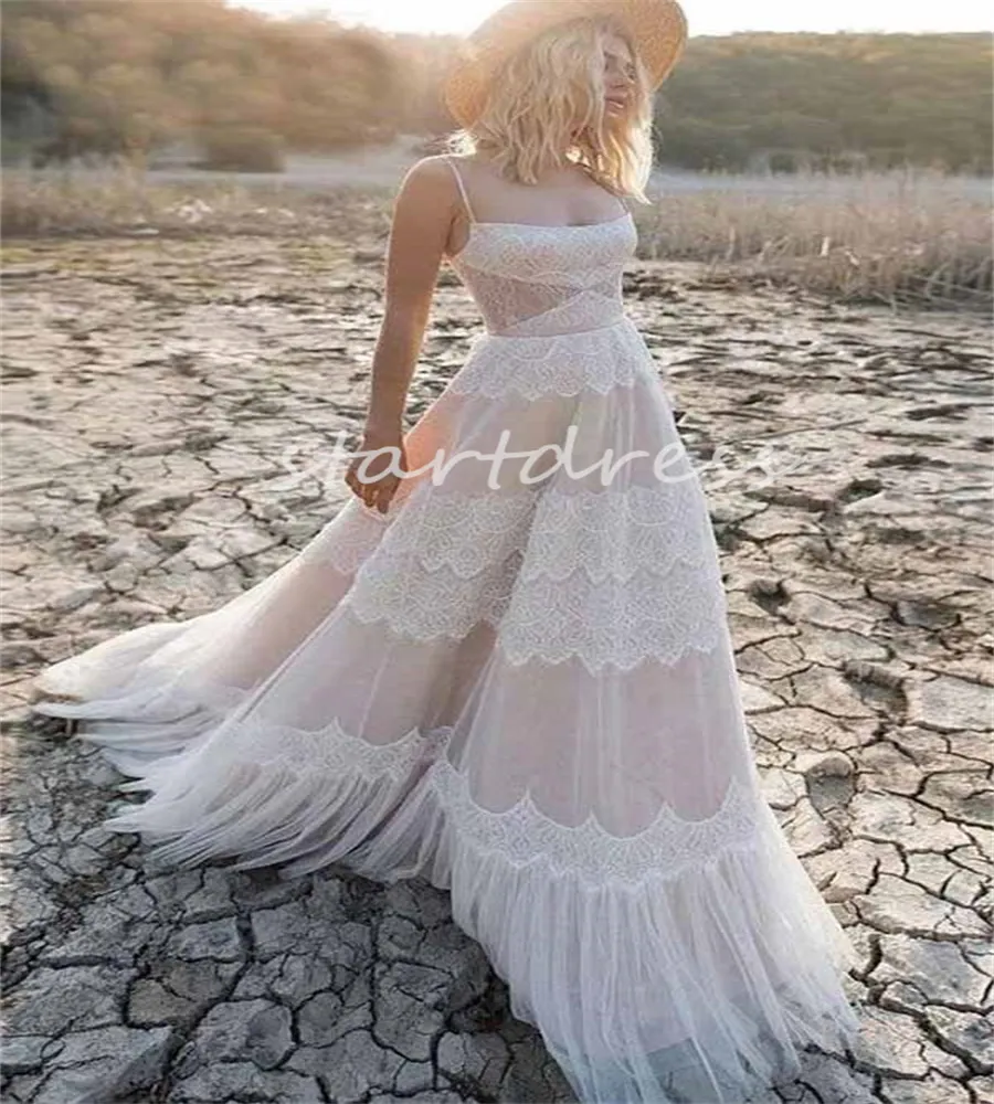 Bohemian fairy wedding dress discount