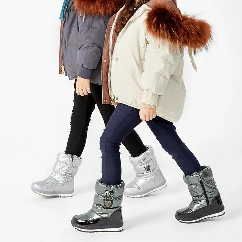 Bottes enfants bottes de neige hiver Plus velours chaud coton chaussures Parent-enfant bottes unisexe bébé laine bottes enfant chaussures 231123