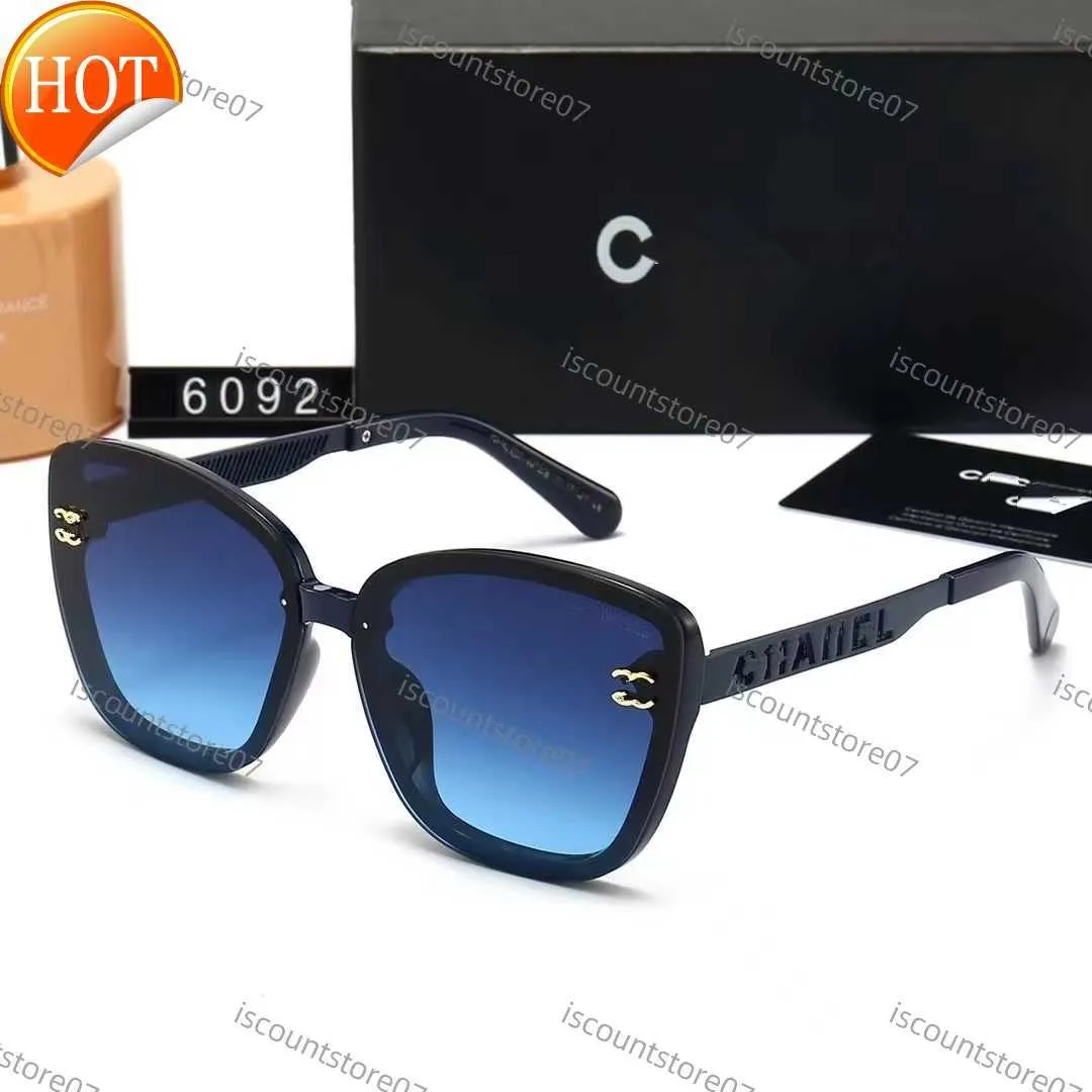Ccity Designer Channel voor dames en heren Mode Letters Frame Outdoor Ins Dezelfde stijl Uv400 zonnebril GiftUS9U