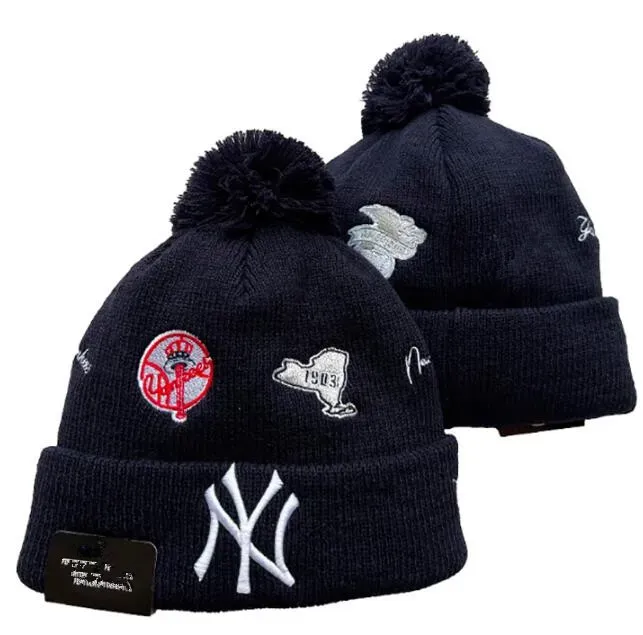 Yankees Beanie New York Beanies SOX LA NY North American Baseball Team Side Patch Winter Wolle Sport Strickmütze Skull Caps A0