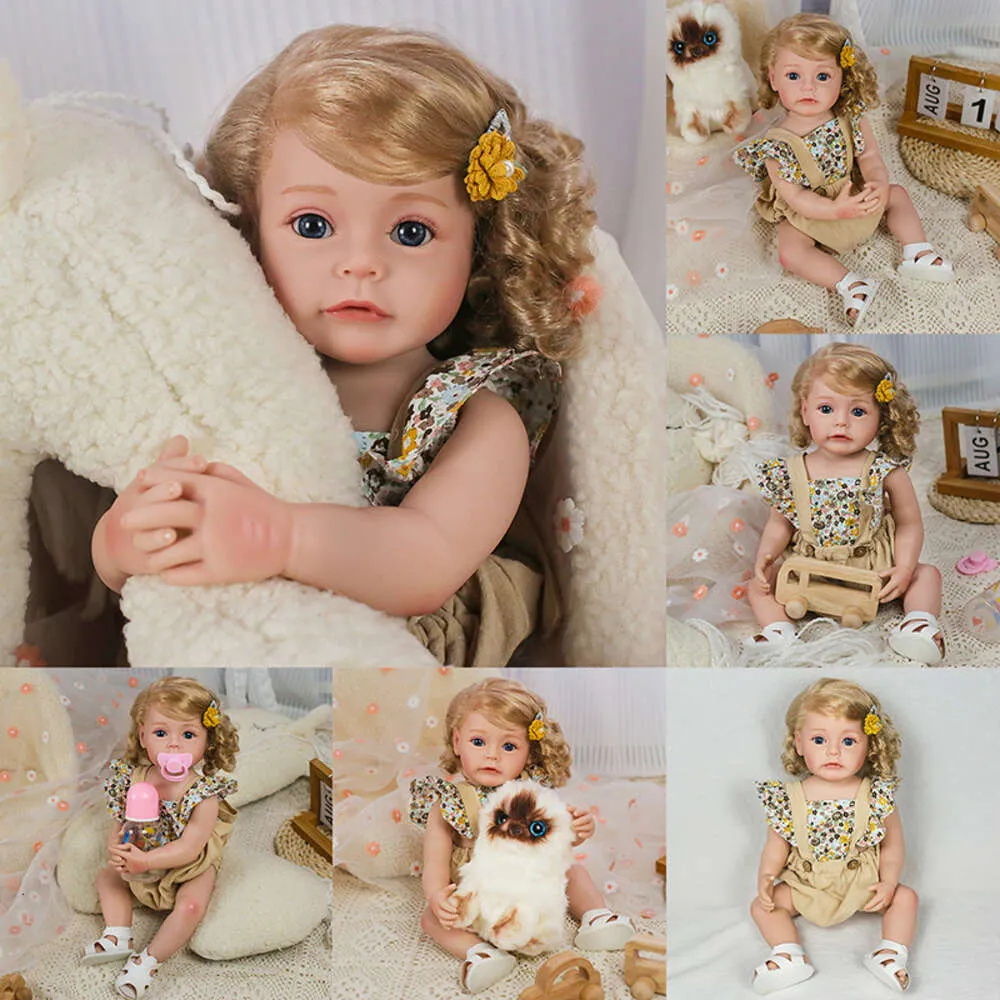 New 48CM Sue-Sue Full Body Silicone Vinyl Reborn Toddler Girl Doll Princess Doll Lifelike Soft Touch Christmas Gifts for Children