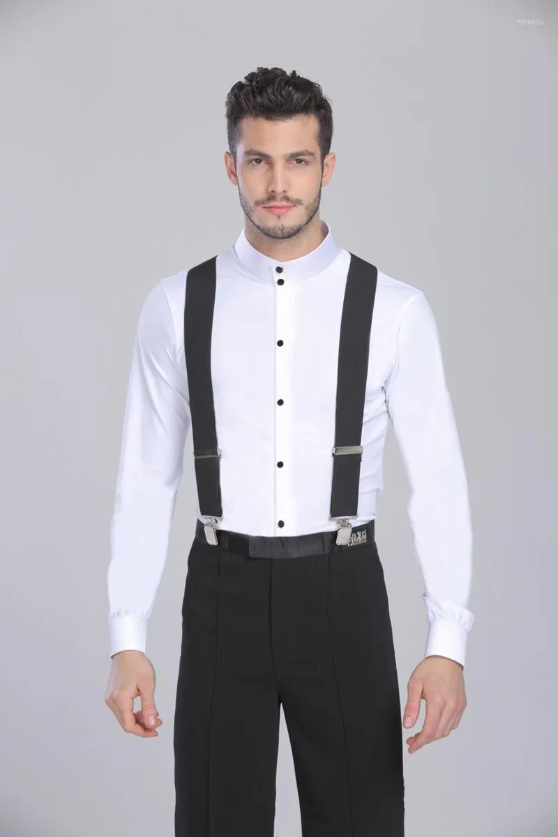 Scena odzież 2023 Autumn/Winter Long Rleeve Men/Boys 'Latin Dance Shirt Rumba Samba Cha-cha dorosły noszenia trening