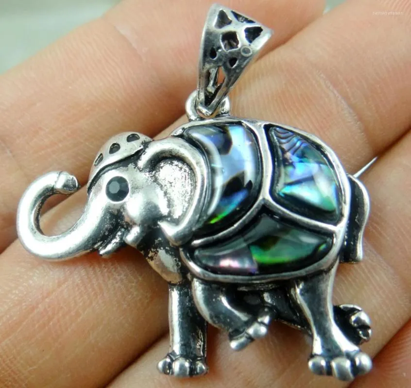 Colares de pingentes de moda de moda natural de shell de elefante de elefante encantos de pingentes de colar fazendo jóias