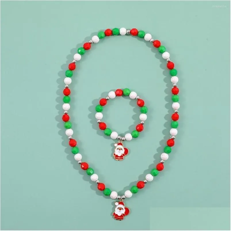 Collares pendientes Collares pendientes Makersland Conjuntos de collares/pulseras de moda para niños Regalo de Navidad Conjunto de joyas para niños Trendy Dr Dhoyw