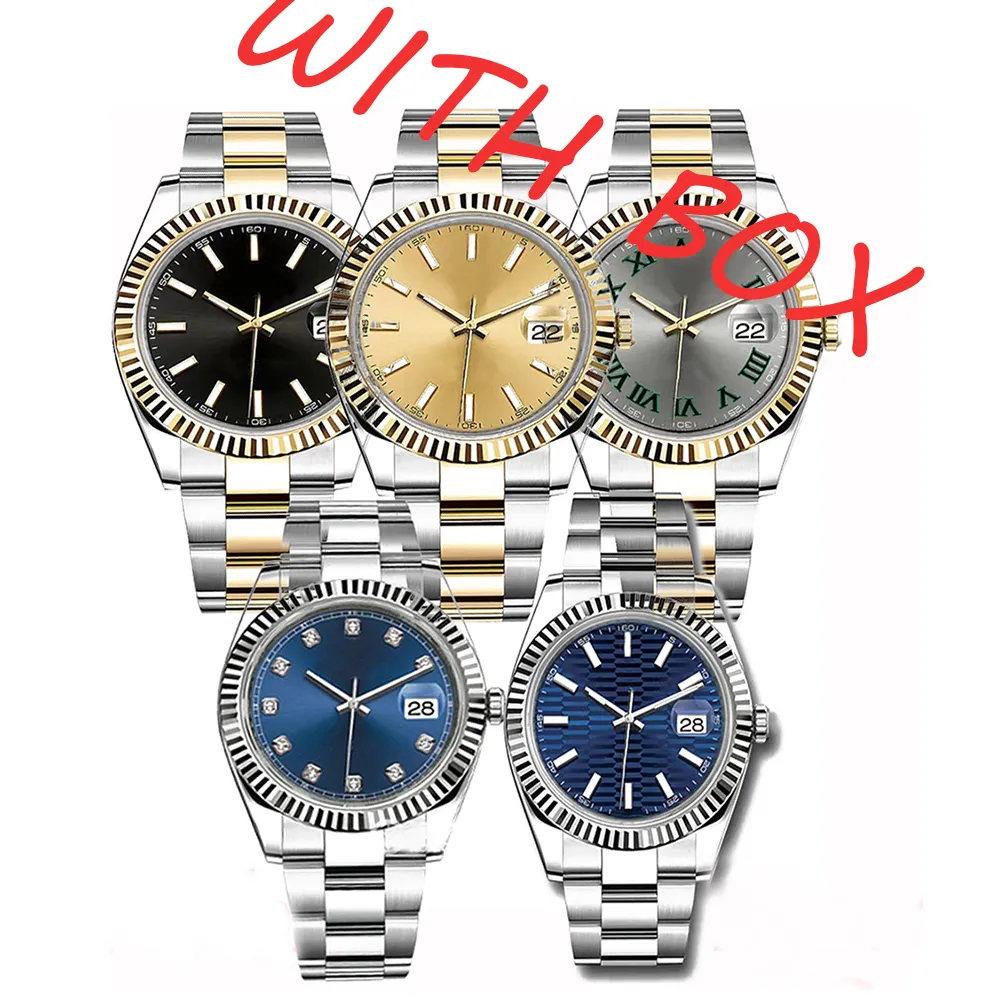 Tasarımcı Saatler Yivli Çerçeve Erkekler Lüks Saatler Baton Boyutu 41mm Datejustsity Saat Erkekleri Otomatik Tarih Sadece Mekanik Saatler Usta Wrsitwatches